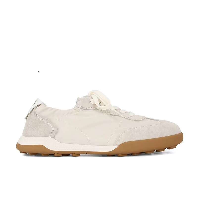 Su Yinyin Same Style Genuine Leather Casual Sports White for Women Autumn New Agan German Training Flat Shoes
