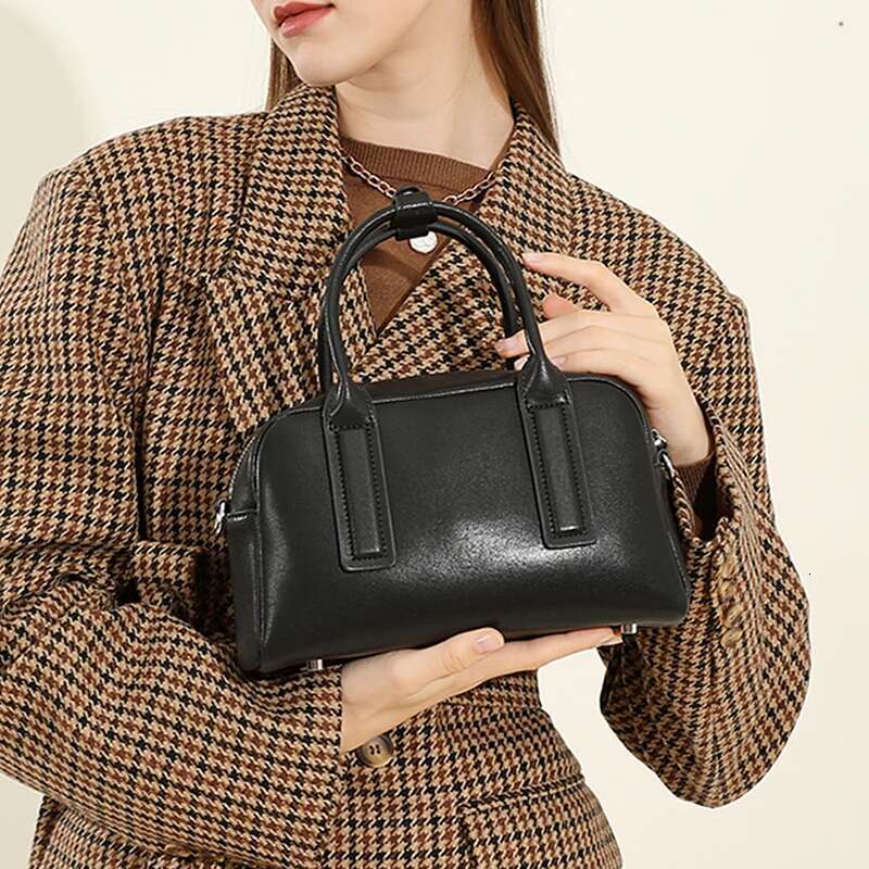Toptrends Cow Genuine Leather Pillow Tote Handbags For Women 2025 Designer Top Handle Ladies Shoulder Crossbody Bags