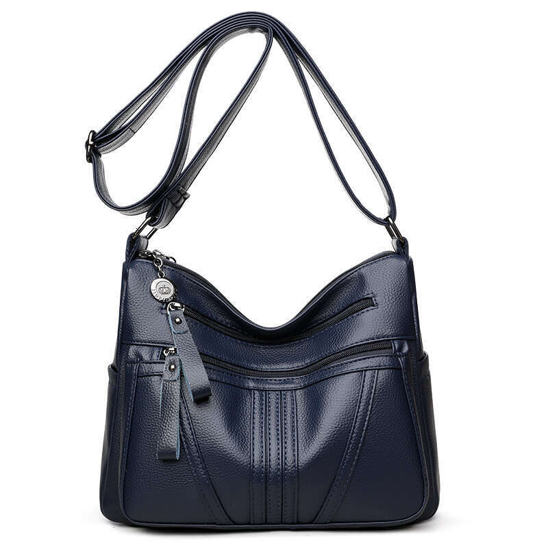 Minimalist Solid Color Spring Summer New Versatile Large Capacity Multi-Layer Single Shoulder Crossbody Women's Commuter Mom Bag B5