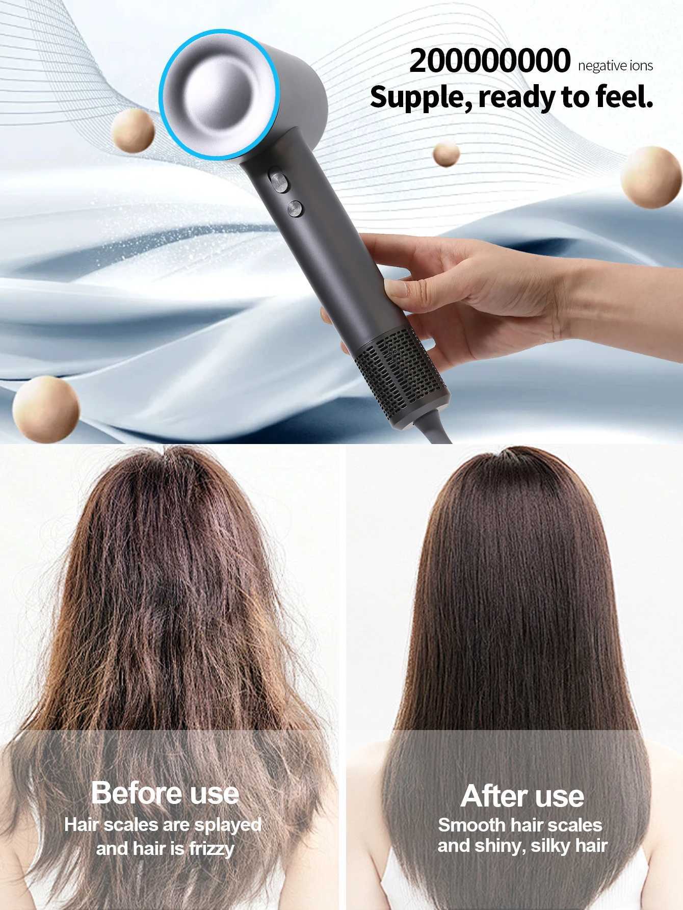 M21 High Power Quick Dry Hairdryer Negative Ion Hairdryer Hot Cold Brush Hairdryer Powerful Hairdryer Hairdressing Salon ToolsXJ250528