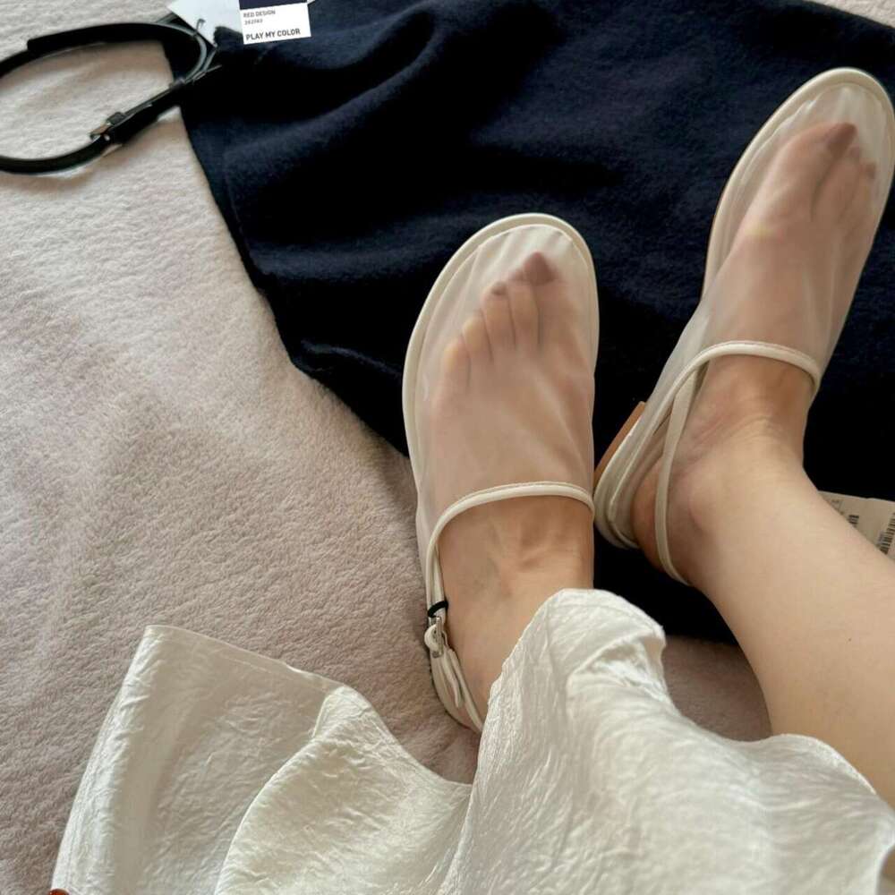 ZA Women's Fabric Mesh Shoes Round Breathable Flat Casual Mules Closed Toe Half Slippers Sandals Women Summer