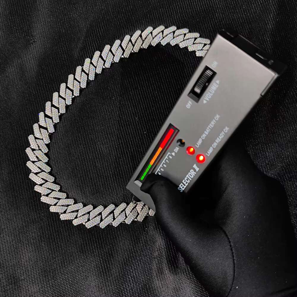 Pass Diamond Miami Moissanite Cuban Link Hip Hop Jewelry Shiny 925Sterling Necklace VVS Diamond Chain