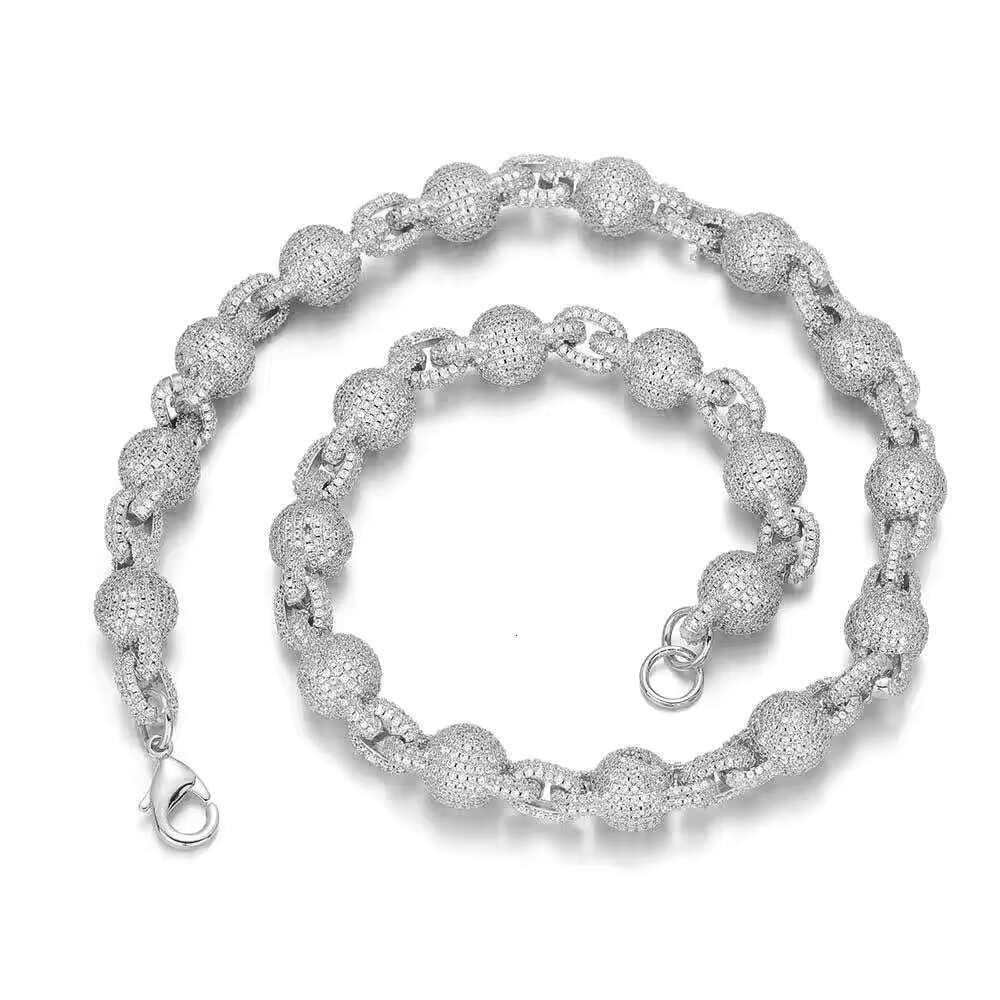Hot Sale Custom Hip Hop Necklace Ice Out S925 Sterling Silver VVS D Color Moissanite Necklace Jewelry Men Necklace for Men