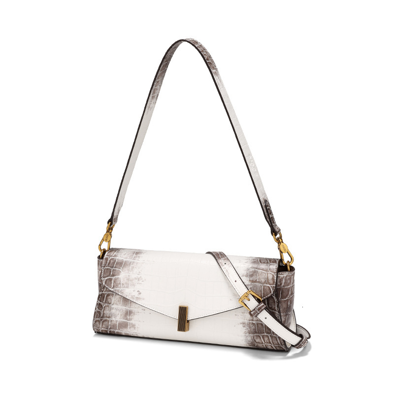 designer bag Women's crocodile pattern trendy women's new patent leather single shoulder bag Clutch bag Wallet