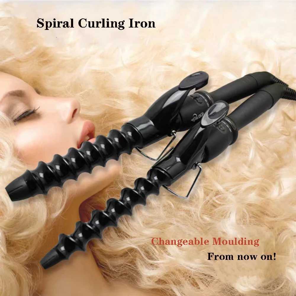 Wave Spiral Electric Hair Curlers Care Styling Professional Ceramic Curling iron Home salon Hair Styling ToolXJ250528