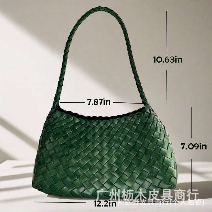 Tote Bag Braided Handbag Handmade Genuine Leather Beach Vacation Shoulder Underarm Woven Spring Summer Handheld Women S Storage Bag Shoulder Bag