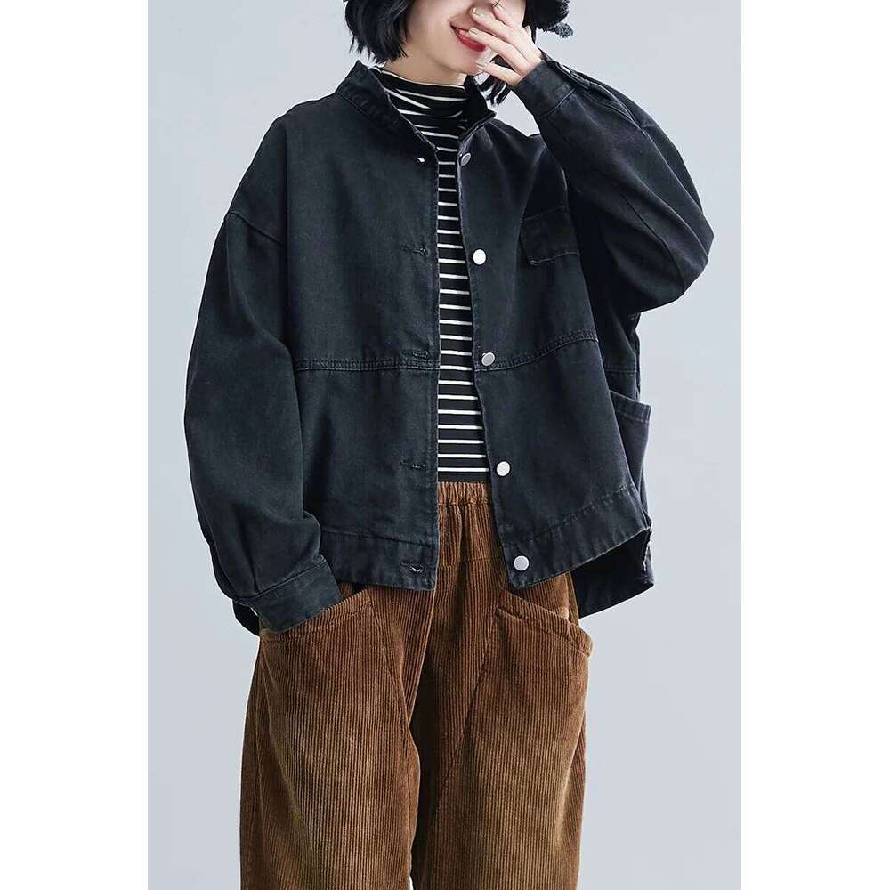 long sleeve jean jaket causal loose spring autumn denim Jacket Coat women Clothes Cardigan Outerwear