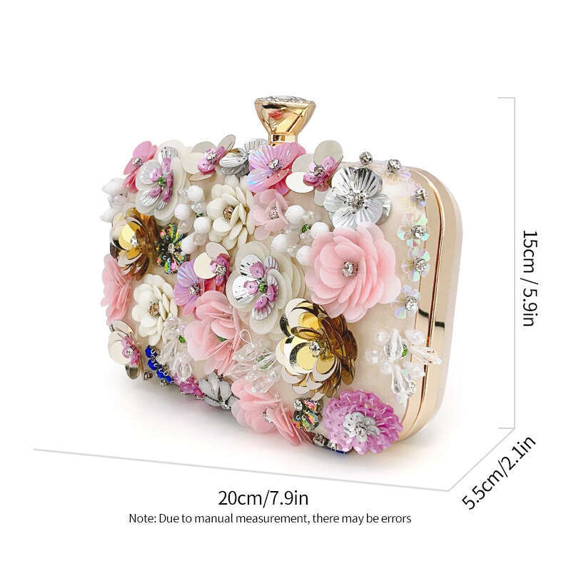 2025 New Handbag For Women Elegant Temperament Evening Party Flower Dress Bridesmaid Bag