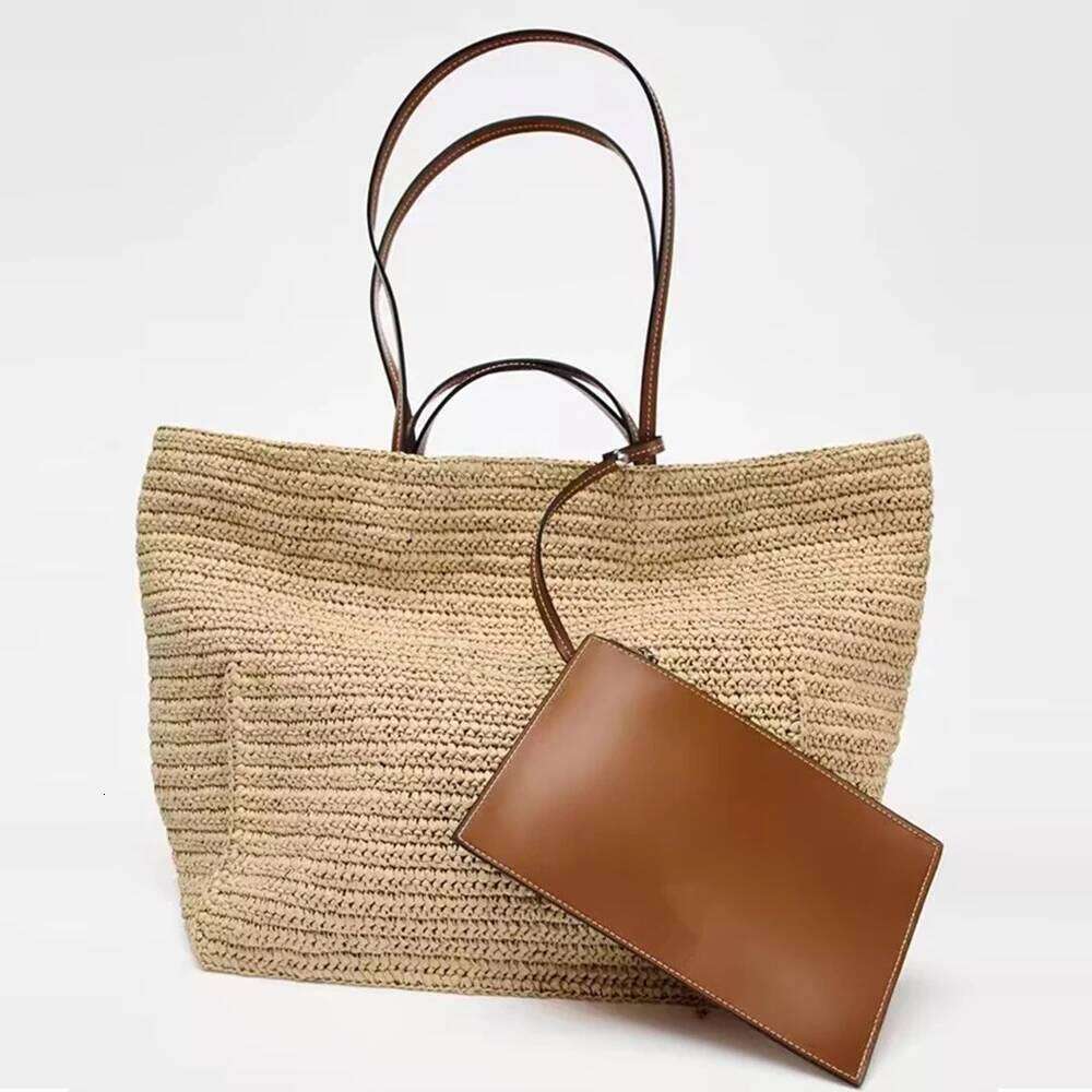 Women's Bags Designer Large Woven Beach Bags For Women Shoulder Summer Crochet Straw Bag Bohemian Travel Handbag And Purse Shopper Tote NEW