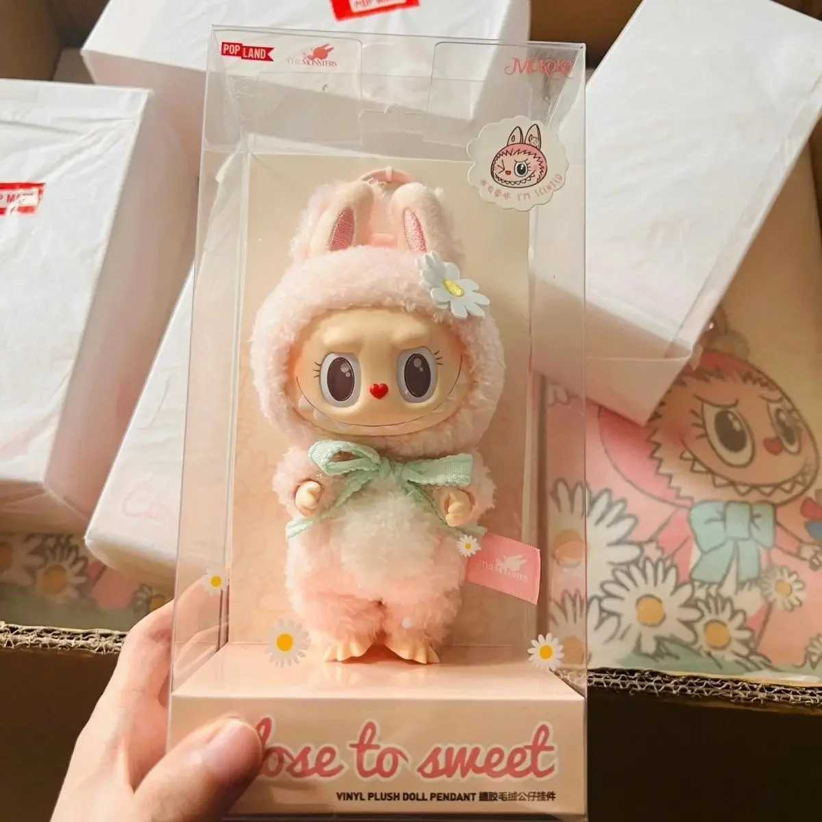 Labubu Doll Plush Ceremonial Dress Cherub Pendant Reprint Version Cute Ornament Pink Girl Birthday Present Z250529