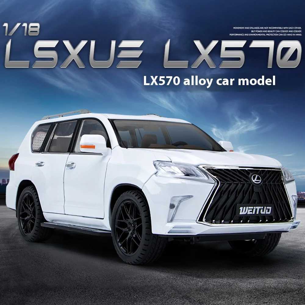 Large 1 18 Lexus LX570 Off-road SUV Metal Alloy Diecast Car Model Vehicle Childrens Toy Kids Gift Birthday Present For Boys R250528