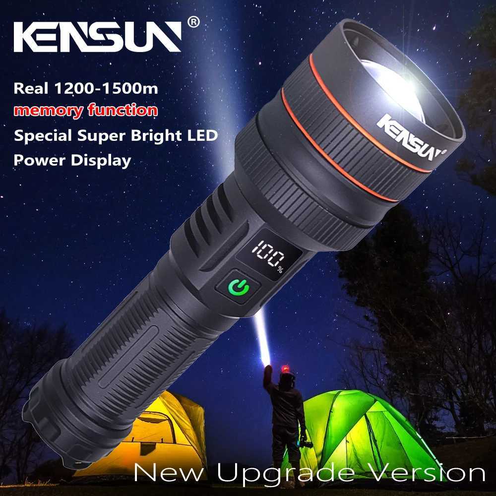 Strong Light Lantern High Power LED Flashlight USB Rechargeable Powerful Tactical Torch Super Long Range Lamp Outdoor FishingXJ250529