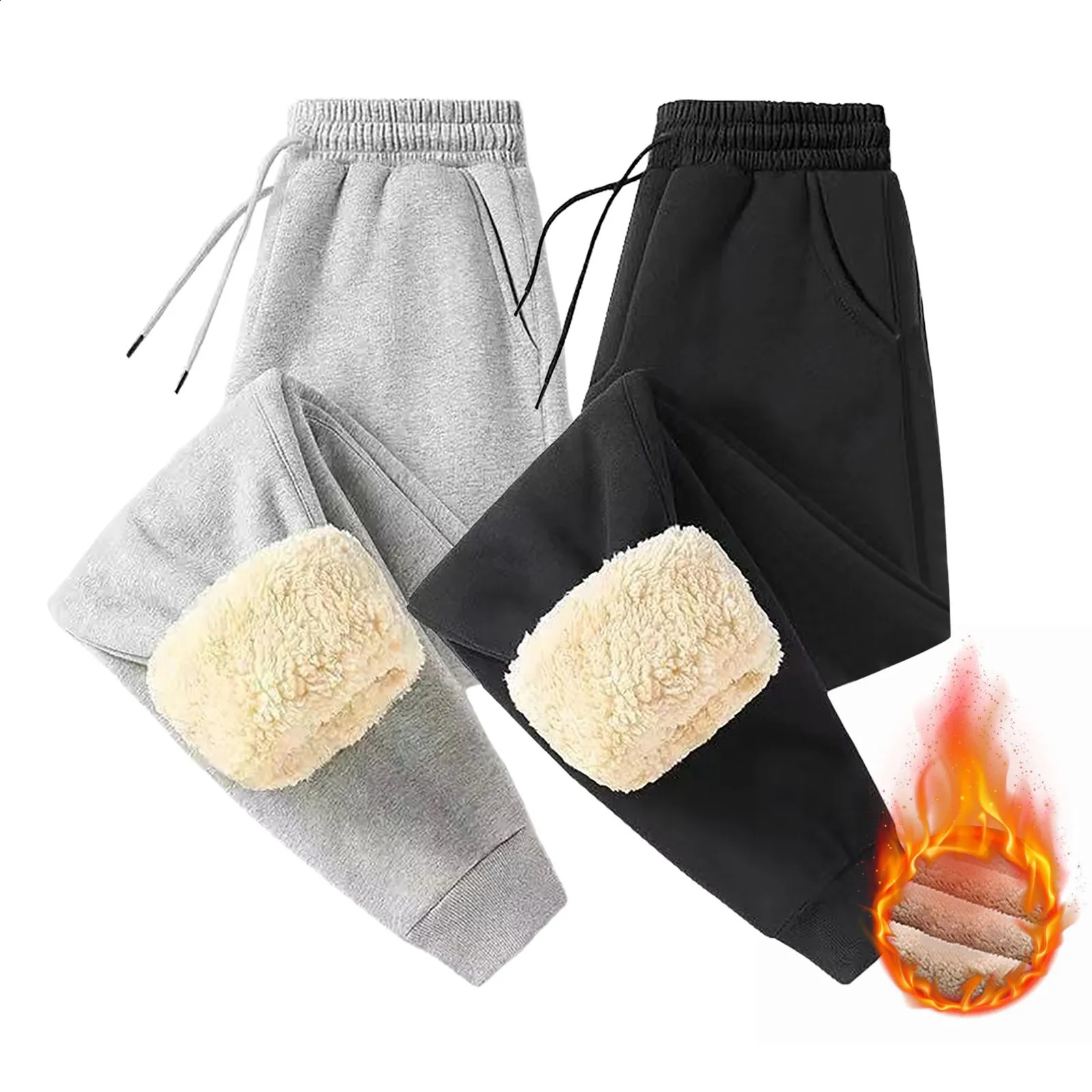 WomenS Fleece Lined Sweatpants Comfort Warm High Waisted Plus Size Pants Casual Work Camo Pantalones De Mujer 250529Z