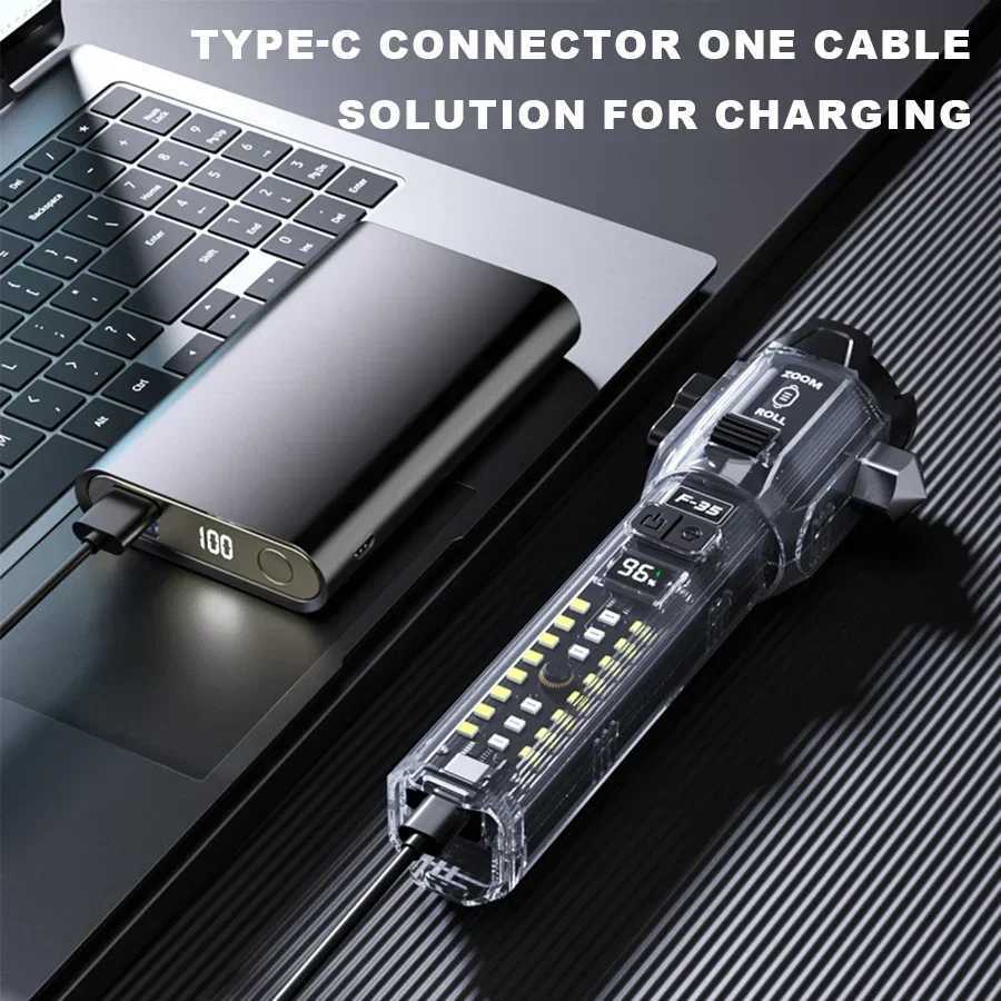 Portable Rechargeable LED Flashlights High Power LED Tactical Flashlight Telescopic Zoom Torch Lamp Outdoor Camping Fishing XJ250529