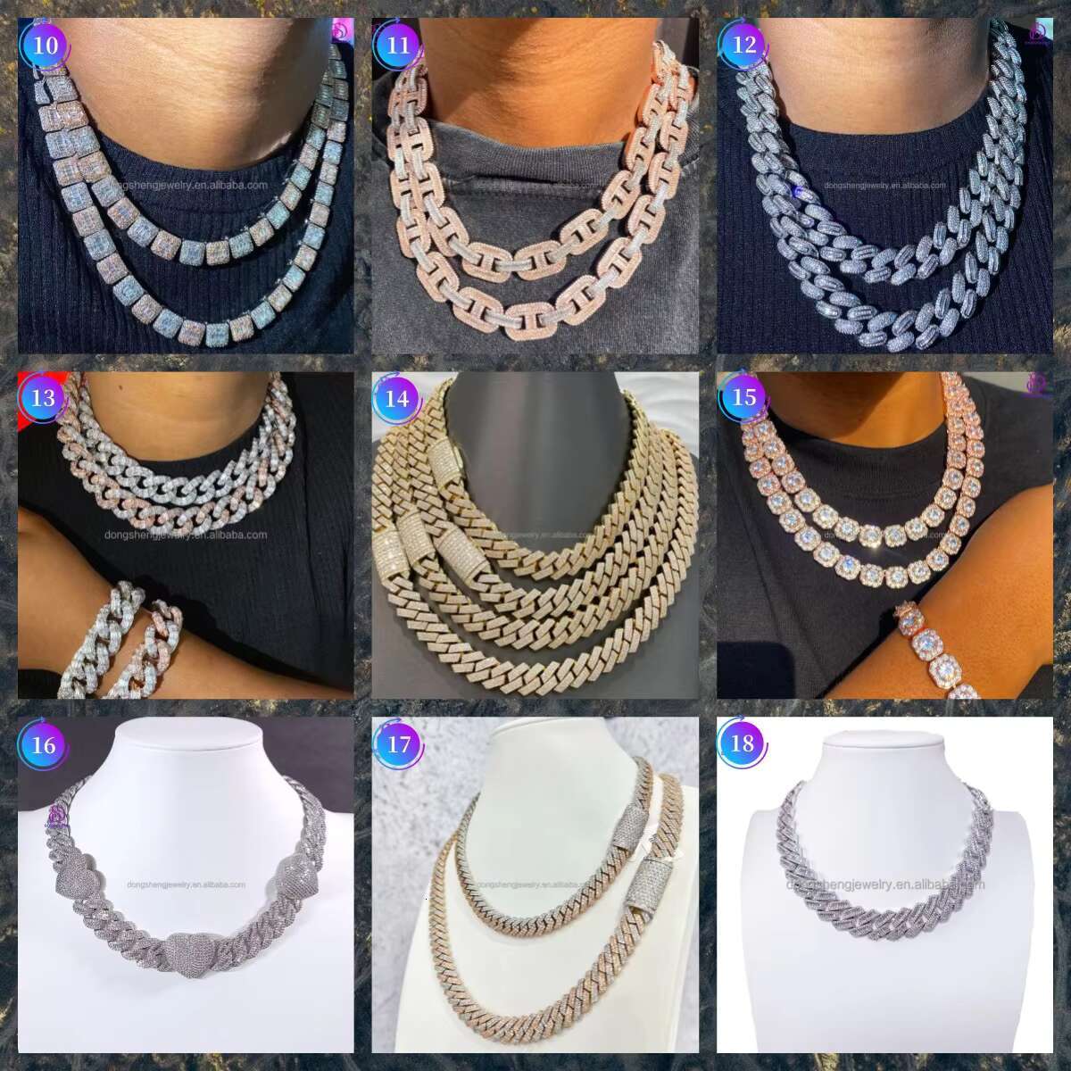 Moissanite Cuban Chain 20mm Ice Out Vvs Diamond Moissanite Fashion Jewelry Necklaces Custom High Quality 925 Silver for Mens
