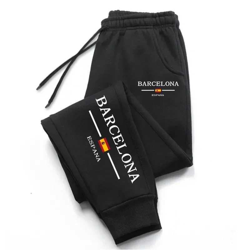 Four Season Casual Sports Trousers High Grade Male Football Long Pants 2025 Hot Sale Barcelona Printed Sweatpants for MenC250529