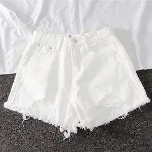 Shorts Women Denim Shorts Summer New High Waisted Denim Shorts For Women Loose Fit Distressed Chic Fringe A Line Wide Leg Hot Pants Trend Jean Shorts