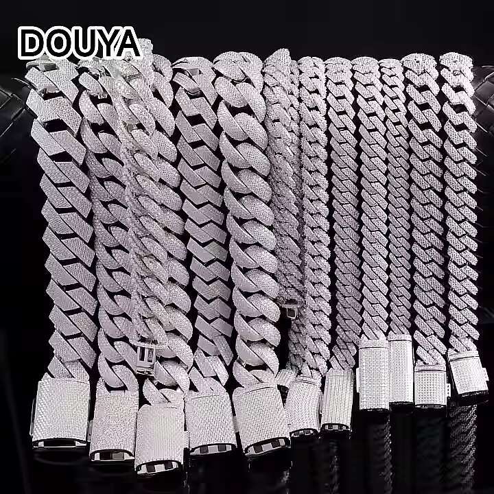 Cheapest Price Ready to Ship Moissanite Diamond Tennis Chain Necklace Bracelet Hip Hop Iced Out Jewelry VVS Moissanite Chain