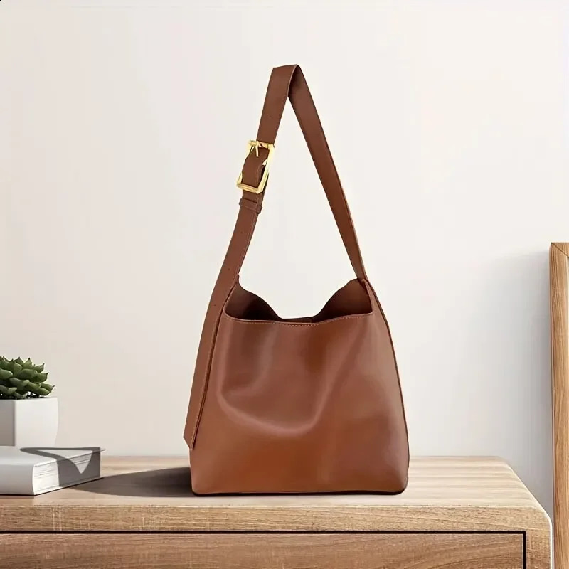 All-Match Women Shoulder Bag Solid Fashion Handbag Crossbody Bag Womens Minimalist PU Leather Bag For Work 250523