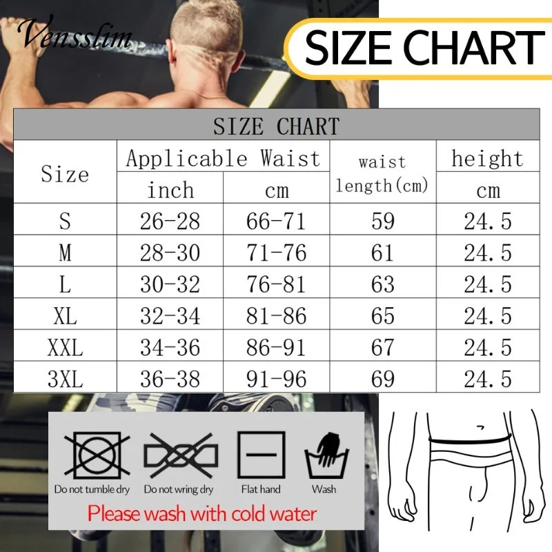 Vensslim Men Slimming Body Shaper Waist Trainer Trimmer Belt Abdomen Belly Corset Tummy Control Fitness Compression Shapewear 250519