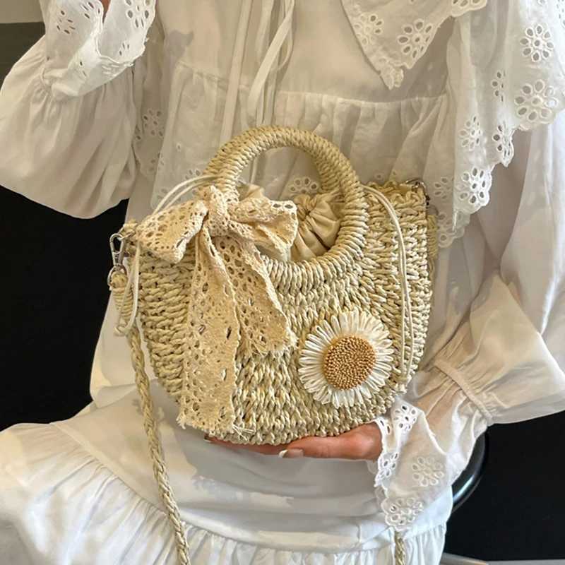 Handwoven Straw Rattan Half-Moon Beach Handbag Small Women Summer Hollow Out Crossbody Shoulder Bag XJ2520528