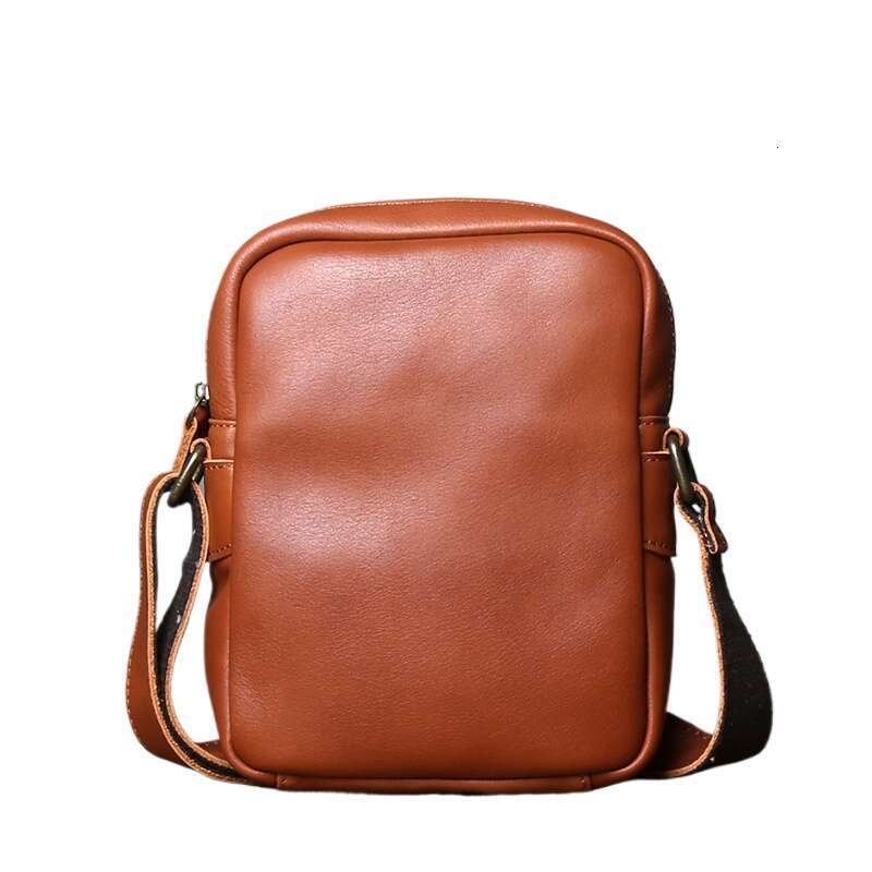 Designer Bag NZPJ Genuine Leather Men S Shoulder Casual Crossbodybag Natural Cowhide Vertical Trend Tablet Computer Bag