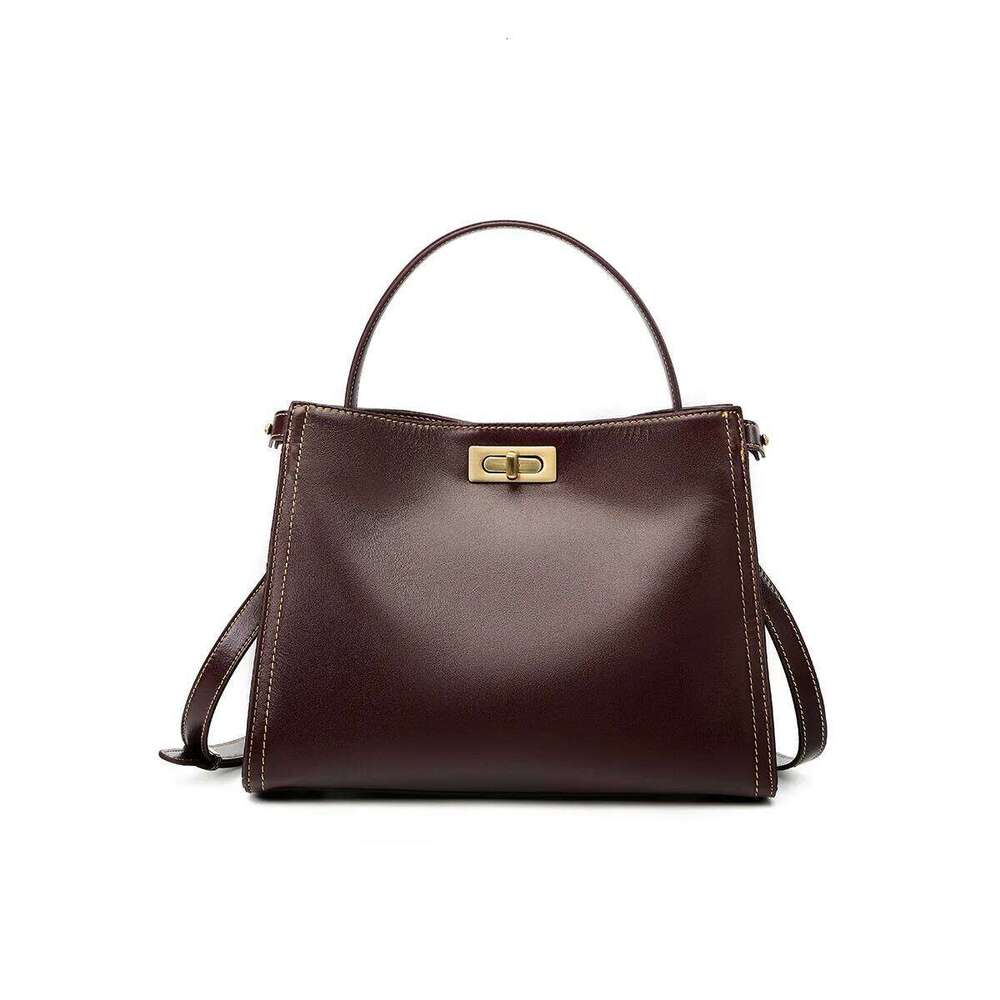 First Layer Cowhide 2025 New Vintage Large Capacity High-End One-Shoulder Crossbody Bag Women's Genuine Leather Handbag
