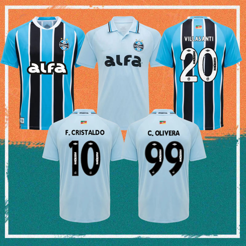2025 Gremio Soccer Jerseys 25/26 home AMUZU F.CRISTALDO MONSALVE M.AREZO Football shirt VILLASANTI BRAITHWAITE C.OLIVERA kids kit sale
