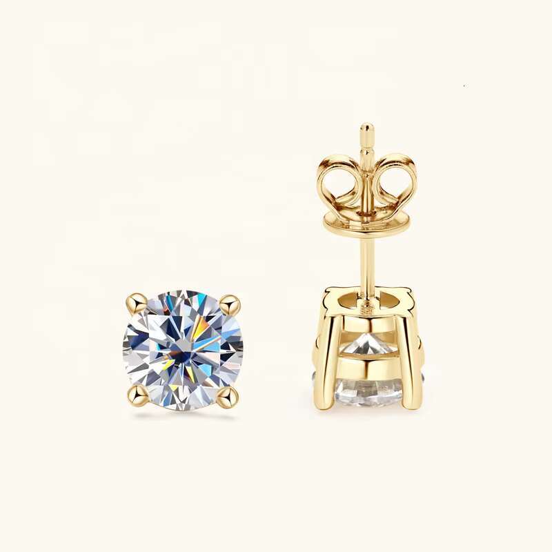 IGI Certificate CVD HPHT 0.5ct 1ct D VS1 Lab Created Diamond 10K 14K 18K Gold Earrings Lab Grown Diamond Stud Earrings