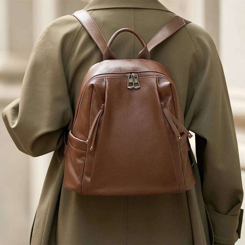 2025 New ZOOLER Full Skin 100% Genuine Leather Women Brand Fashion Roomy Travel Backpack Handmade Bag#Yc575
