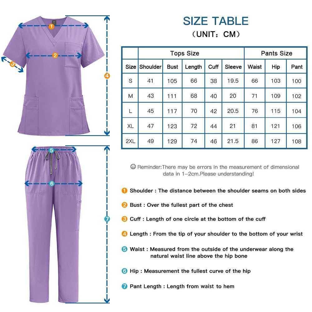 Surgical Uniform Woman Medical Nurse Scrub Set Beauty Salon Workwear Clinical Doctor Work Clothes Nursing Accessories Tunic Suit XJ250529