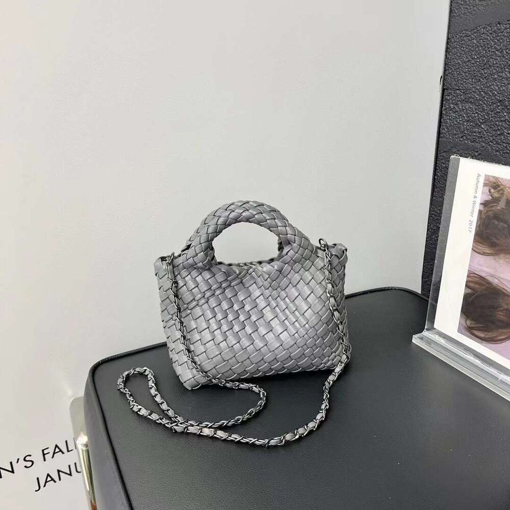 Tote Bag Braided Handbag New Genuine Leather Handwoven Basket Bag Versatile Cowhide Shoulder Crossbody Fashion Handbag For Women Shoulder Bag