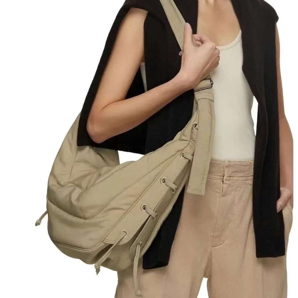 Unisex Nylon Croissant Hobo Crossbody Design Lightweight Waterproof Adjustable Strap Casual Travel Shoulder Bag
