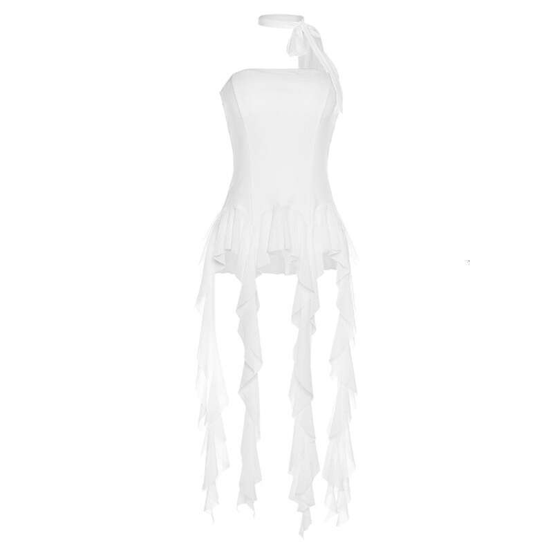 Summer Fashion Women's New Off-Shoulder Slim Tassel Tube Top Solid Color Versatile Camisole B5