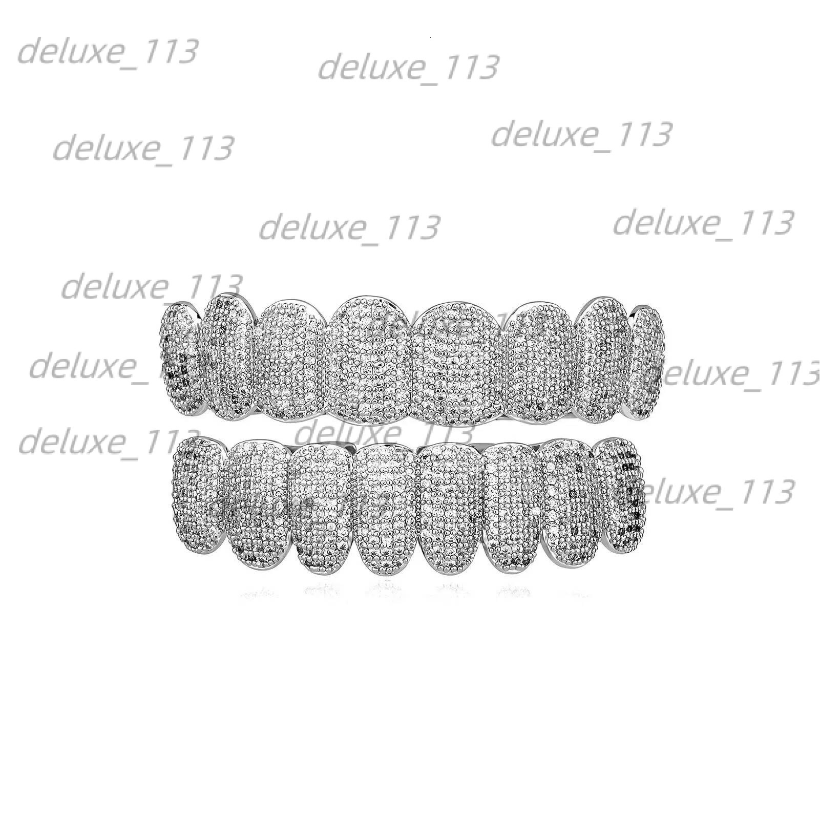 Exclusive Customization Moissanite Teeth Grillz Iced Out Hop Sier Decorative Braces Real Dia Bling Tooth Grills For Men