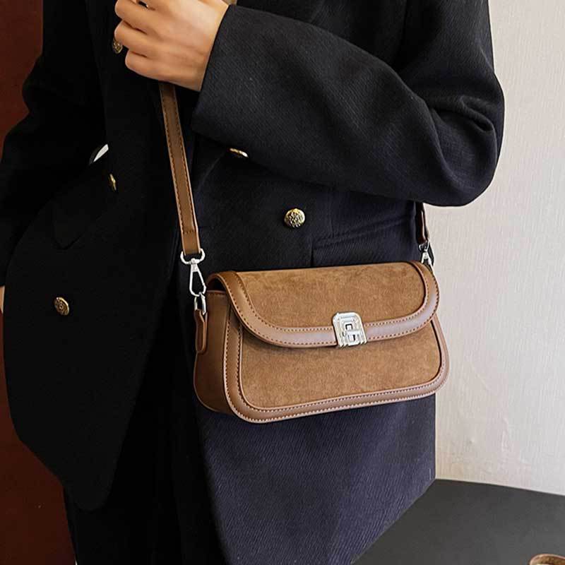 Fashionable texture 2023 new women's autumn and winter popular versatile crossbody single shoulder underarm small square bag