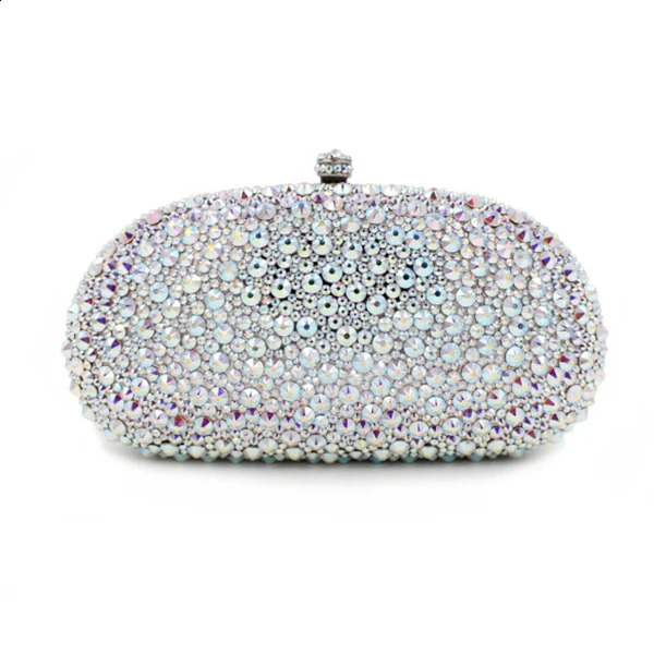 XIYUAN Lady AB Silver Shinny Crystal Evening Bags For Women Wedding Party Stones Gold Clutch Bag Purse Rhinestone Clutches Bags 250528