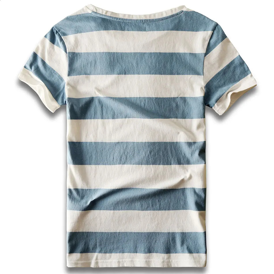 Men Striped T-Shirt Stripes Top Tees Male Fashion Short Sleeve Blue Red White Black T Shirt Costume Cosplay Party 250527