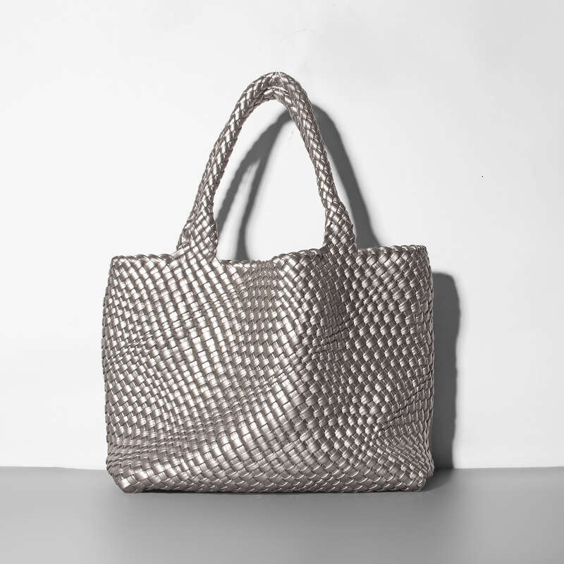 Tote Bag New Fashion Handheld Mommy Woven Beach Tote Bag Shoulder Bag Braided Handbag