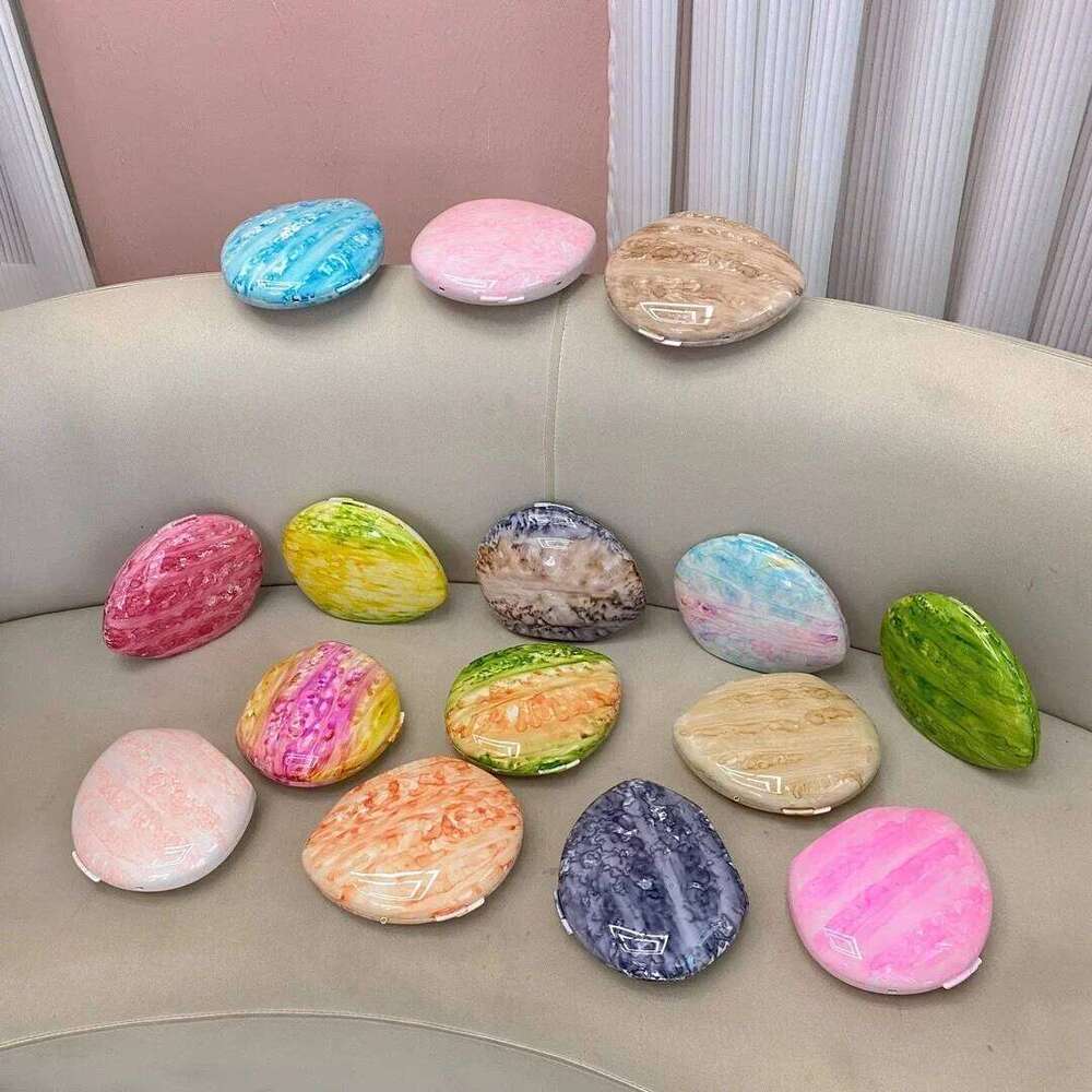 Women's Bags Designer Candy Color Acrylic Shell Marbling Party Evening Bags For Women Wedding Clutch Ladies Clip Shoulder Crossbody Bag New