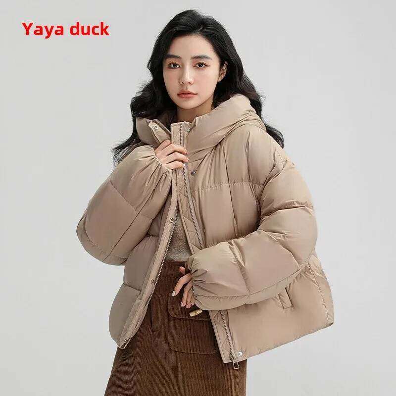Women's Short Casual Fashionable Duck down Jacket New Arrival Warm Coat Long Sleeve Thickened Winter Outerwear