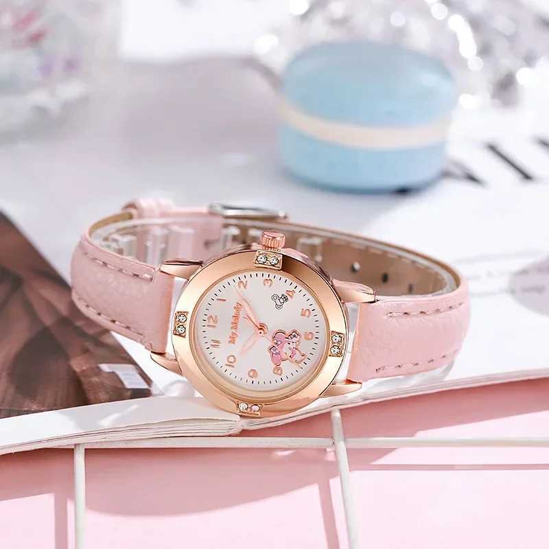 Sanrio Sanrio Hello Kitty Watch Kawaii Kuromi Cinnamoroll Quartz Casual Fashion Melody WristWatch Women Kid Girl Children Birthday Gift XJ250529