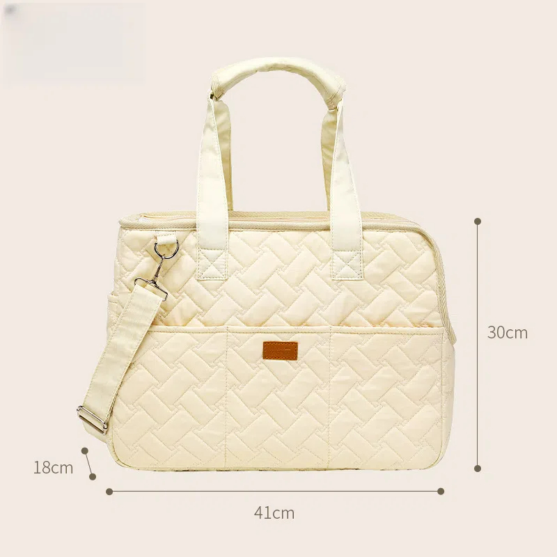 Portable Quilted Pet Carrier Bag for Cats and Small Dogs up to 13 lbs - Breathable Travel Tote with Shoulder Strap
