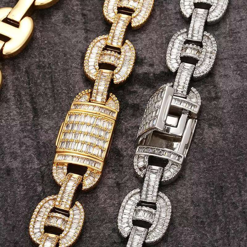 Custom Fine 925 Silver Cuban Chain Link Necklace Hip Hop GRA Moissanite Chains 6-8mm 16-26in VVS Iced Out Moissanite Jewelry