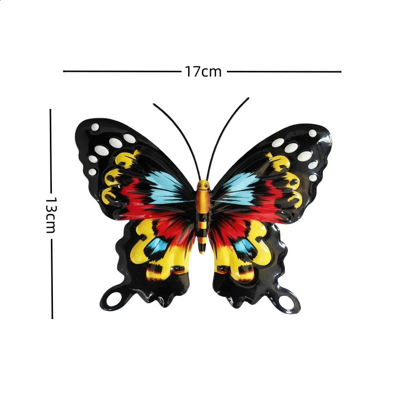 4pcsset Iron Metal Butterfly Wall Art for Outdoor Fence Garden Hanging Decor Rustproof Craft Home Decoration 250526p