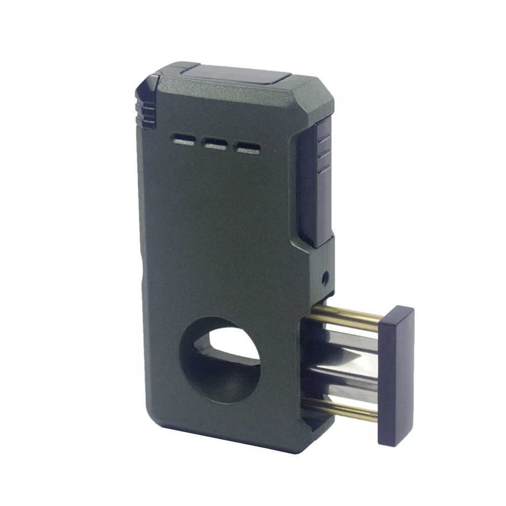 Cigar Torch Lighter 5-in-1 High multifunction V-cut Cigar Holder Punch Cigar Draw Refillable Jet Flame Butane double torch T250529