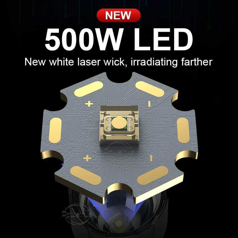 Most Powerful LED Flashlight Rechargeable Torch Lighting 3000M Tactical Lantern Ultra Powerful Flashlight With USB ChargingXJ250529