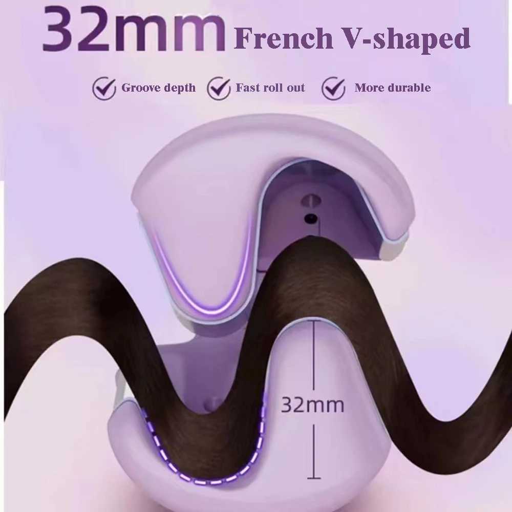32MM Electric Curling Iron Curling Tool Egg Roll Lasting Styling French Styling Deep Wave Hair Curler 4 Temperature AdjustableXJ250528