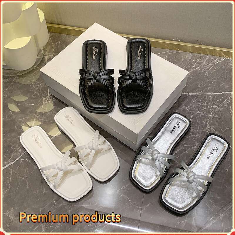Hot Selling Slippers For Women In Summer High-quality Fashionable Luxurious Shoes Flat Bottomed Comfortable And Cool Slippers Wholesale Free Shipping