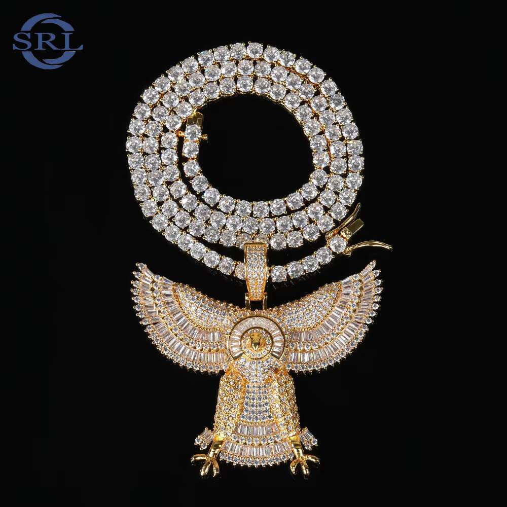 Wholesale Moissanite Pendant 18K Electroplating Necklace Moissanite ZIRCON Diamond Iced Out Hip Hop Necklace
